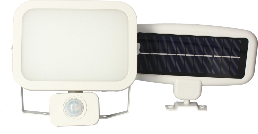 Projecteur Solaire LED 8W 500lm (64W) Étanche IP65 120° - Blanc du Jour  6000K